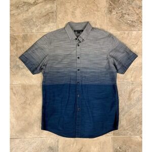 INC International Concepts Shirt Mens Small Short Sleeve Button Up  Blue